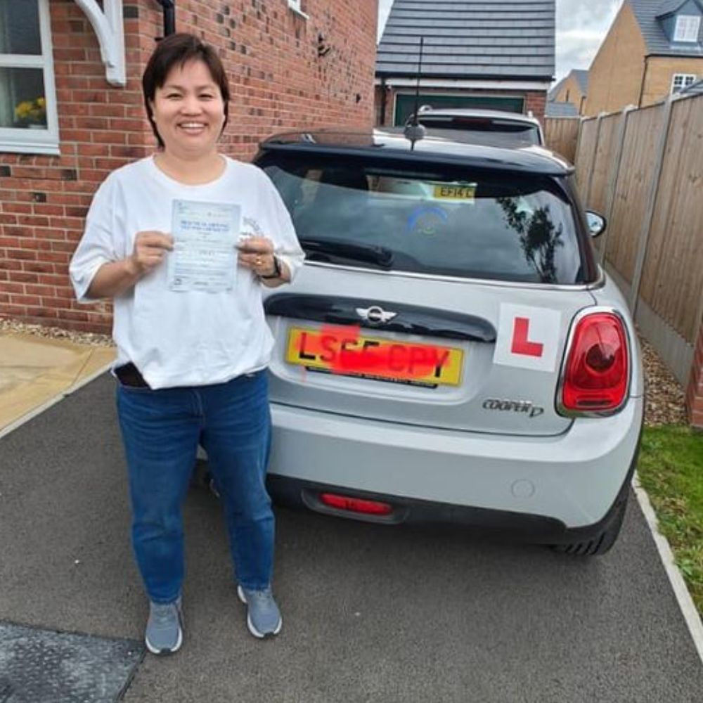 Suchata Passes With Her Own Car